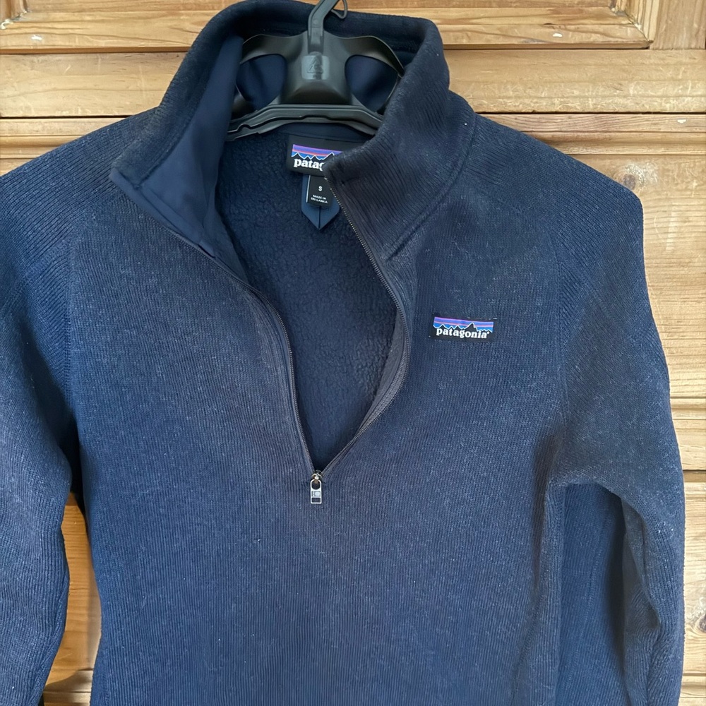 Patagonia Women's Navy Zip-Up Sweater